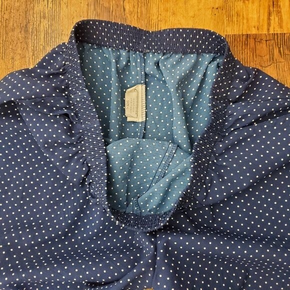 Vintage 80s Carriage Court Navy Polkadot Pants - Picture 7 of 8